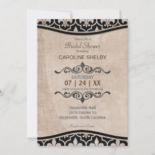 Romantic Paris Chic Bridal Shower Kaart