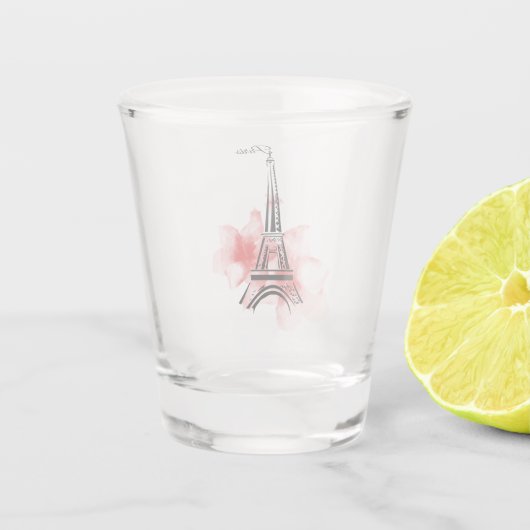 Romantic Paris Eiffel Tower Shot Glas (Achterkant)