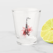 Romantic Paris Eiffel Tower Shot Glas (Voorkant)