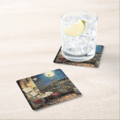 Romantic Paris France Eiffel Tower Illustration Kartonnen Onderzetters (Insitu)