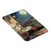 Romantic Paris France Eiffel Tower Illustration Magneet (Rechterzijde)
