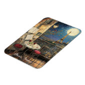 Romantic Paris France Eiffel Tower Illustration Magneet (Linkerzijde)