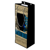 Romantic  Paris gepersonaliseerde bruiloft Wijn Cadeautas (Achterkant Gekanteld)