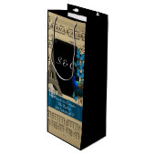 Romantic  Paris gepersonaliseerde bruiloft Wijn Cadeautas (Voorkant Gekanteld)