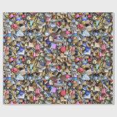 Romantic Paris Love Padlocks Cadeaupapier (Vlak)