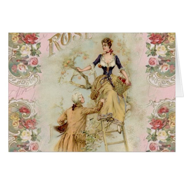 Romantic Paris Lovers roze shabbychic (Voorkant Horizontaal)
