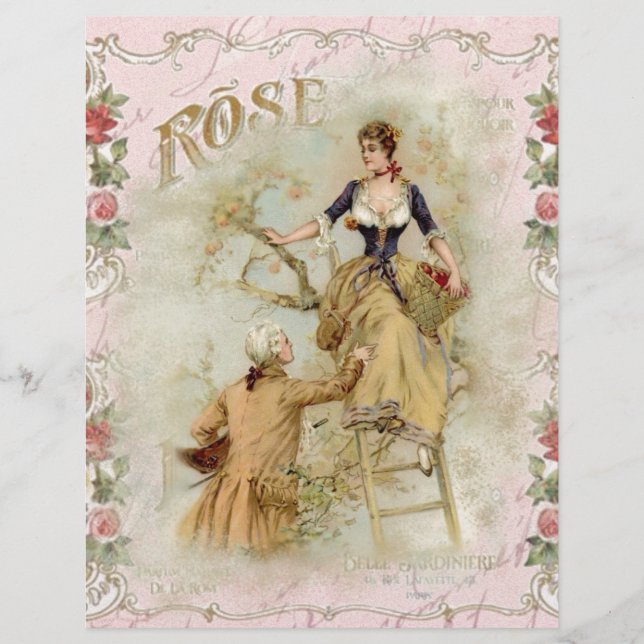 Romantic Paris Lovers roze shabbychic (Voorkant)