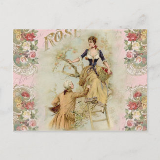 Romantic Paris Lovers roze shabbychic Briefkaart