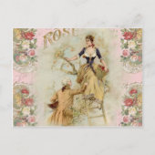 Romantic Paris Lovers roze shabbychic Briefkaart (Voorkant)