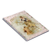 Romantic Paris Lovers roze shabbychic Notitieboek (Rechterzijde)
