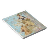 Romantic Paris Lovers Shabbychic blue Notitieblok (Schuin)