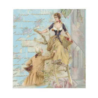 Romantic Paris Lovers Shabbychic blue Notitieblok