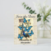 Romantic Paris, met vermelding van de datum Aankondigingskaart (Staand voorkant)