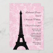 Romantic Paris Rehearsal Dinner Invitation Kaart (Voorkant / Achterkant)