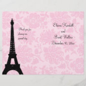 Romantic Paris Wedding Programme (Voorkant)