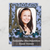 Romantic Paris zestien jaar oud Kaart (Voorkant / Achterkant)