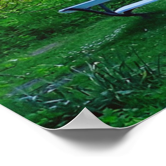 Romantic Park Bench bij Geweldige meer Poster (Hoek)