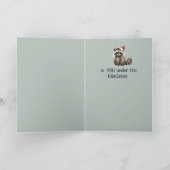 Romantic Partner in Crime & Mischief Raccoon Kaart (Binnen)