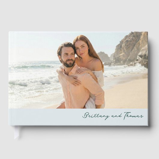 Romantic Pastel Beach Photo Gastenboek (Voorkant)