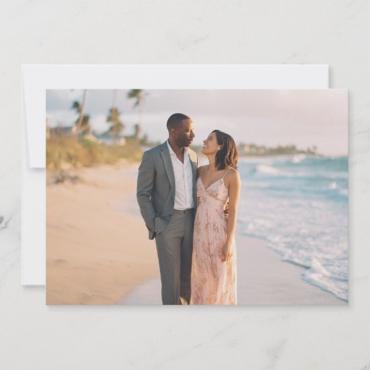 Romantic Pastel Beach Photo Kaart (Voorkant)