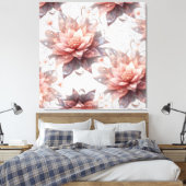 Romantic Pastel Floral Canvas – Luxury Home Decor (Insitu (Slaapkamer))