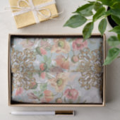 Romantic Pastel Florals Blues Decoupage/Tissue Tissuepapier (Geschenk)