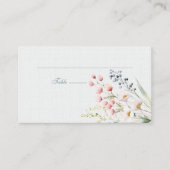 Romantic pastel flowers Wedding Place Card Plaatskaartje (Voorkant)
