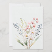 Romantic pastel flowers Wedding Table Seating Card Kaart (Achterkant)