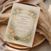 Romantic Pastel Graduation Party Kaart