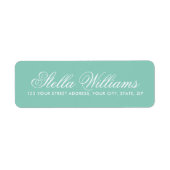 Romantic pastel green calligrafiescriptadres etiket (Voorkant)
