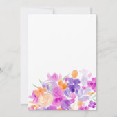 Romantic pastel paars oranje afstuderen kaart (Achterkant)