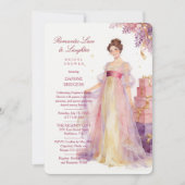 Romantic Pastel Regency Lady Floral Wisteria Kaart (Voorkant)