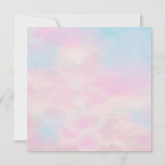 Romantic Pastel Save The Dates – Soft Pink & Blue  (Achterkant)