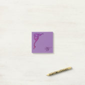 Romantic Pastel Steampunk Gothic Monogrammen Post-it® Notes (Op bureau)