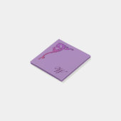 Romantic Pastel Steampunk Gothic Monogrammen Post-it® Notes (Schuin)