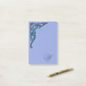 Romantic Pastel Steampunk Gothic Monogrammen Post-it® Notes (Op bureau)