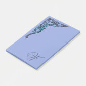 Romantic Pastel Steampunk Gothic Monogrammen Post-it® Notes (Schuin)