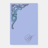 Romantic Pastel Steampunk Gothic Monogrammen Post-it® Notes (Voorkant)
