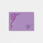 Romantic Pastel Steampunk Gothic Monogrammen Post-it® Notes (Voorkant)