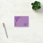 Romantic Pastel Steampunk Gothic Monogrammen Post-it® Notes (Kantoor)