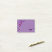 Romantic Pastel Steampunk Gothic Monogrammen Post-it® Notes (Op bureau)