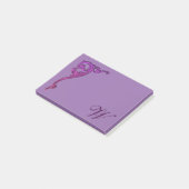 Romantic Pastel Steampunk Gothic Monogrammen Post-it® Notes (Schuin)
