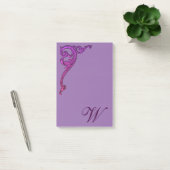 Romantic Pastel Steampunk Gothic Monogrammen Post-it® Notes (Kantoor)