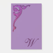 Romantic Pastel Steampunk Gothic Monogrammen Post-it® Notes (Voorkant)