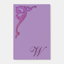 Romantic Pastel Steampunk Gothic Monogrammen Post-it® Notes