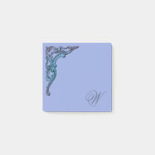 Romantic Pastel Steampunk Gothic Monogrammen Post-it® Notes (Voorkant)