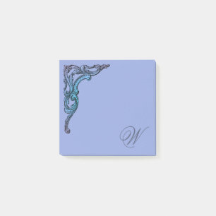 Romantic Pastel Steampunk Gothic Monogrammen Post-it® Notes