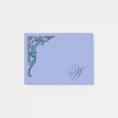Romantic Pastel Steampunk Gothic Monogrammen Post-it® Notes (Voorkant)