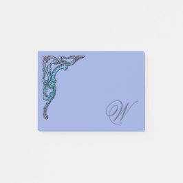 Romantic Pastel Steampunk Gothic Monogrammen Post-it® Notes