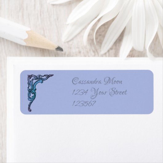 Romantic Pastel Steampunk Return Address Label (Insitu)